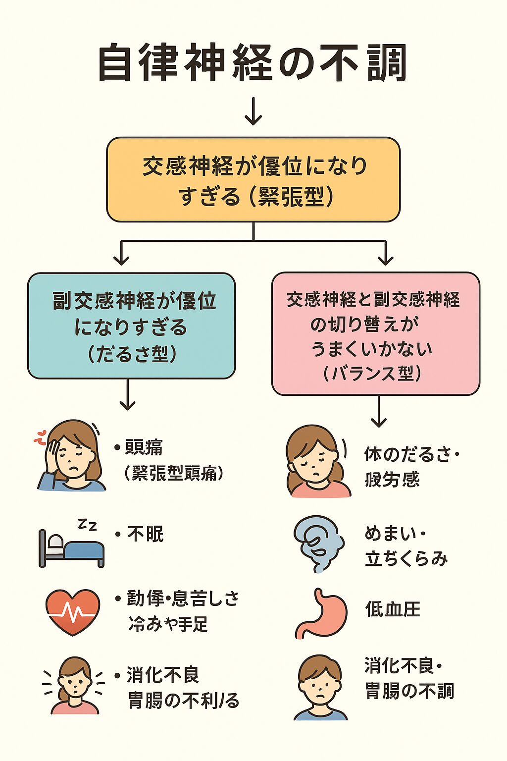 自律神経の不調の症状の説明画像