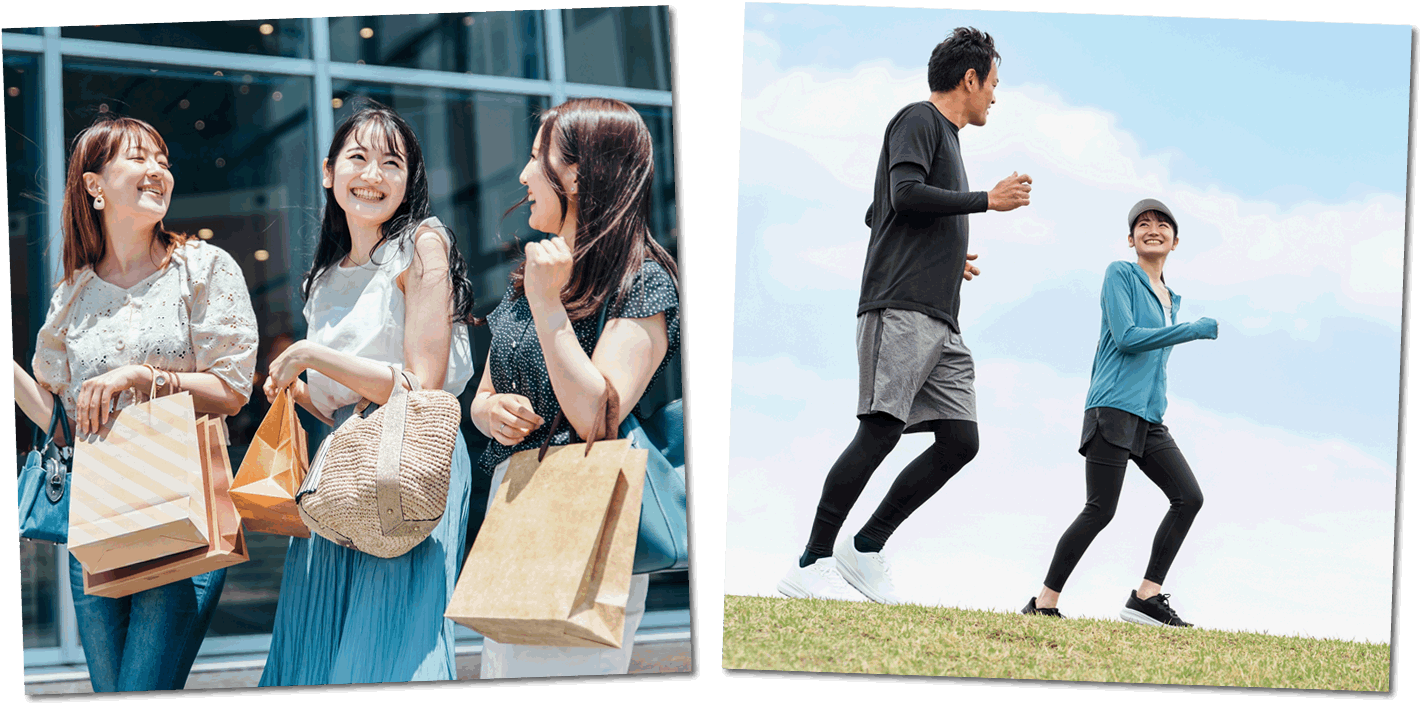 活動的で健康的な生活イメージ写真